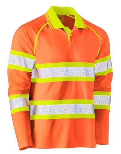 Picture of Bisley, Taped Double Hi Vis Mesh Polo